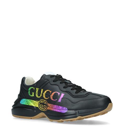 gucci rainbow logo|Gucci rainbow shoes.